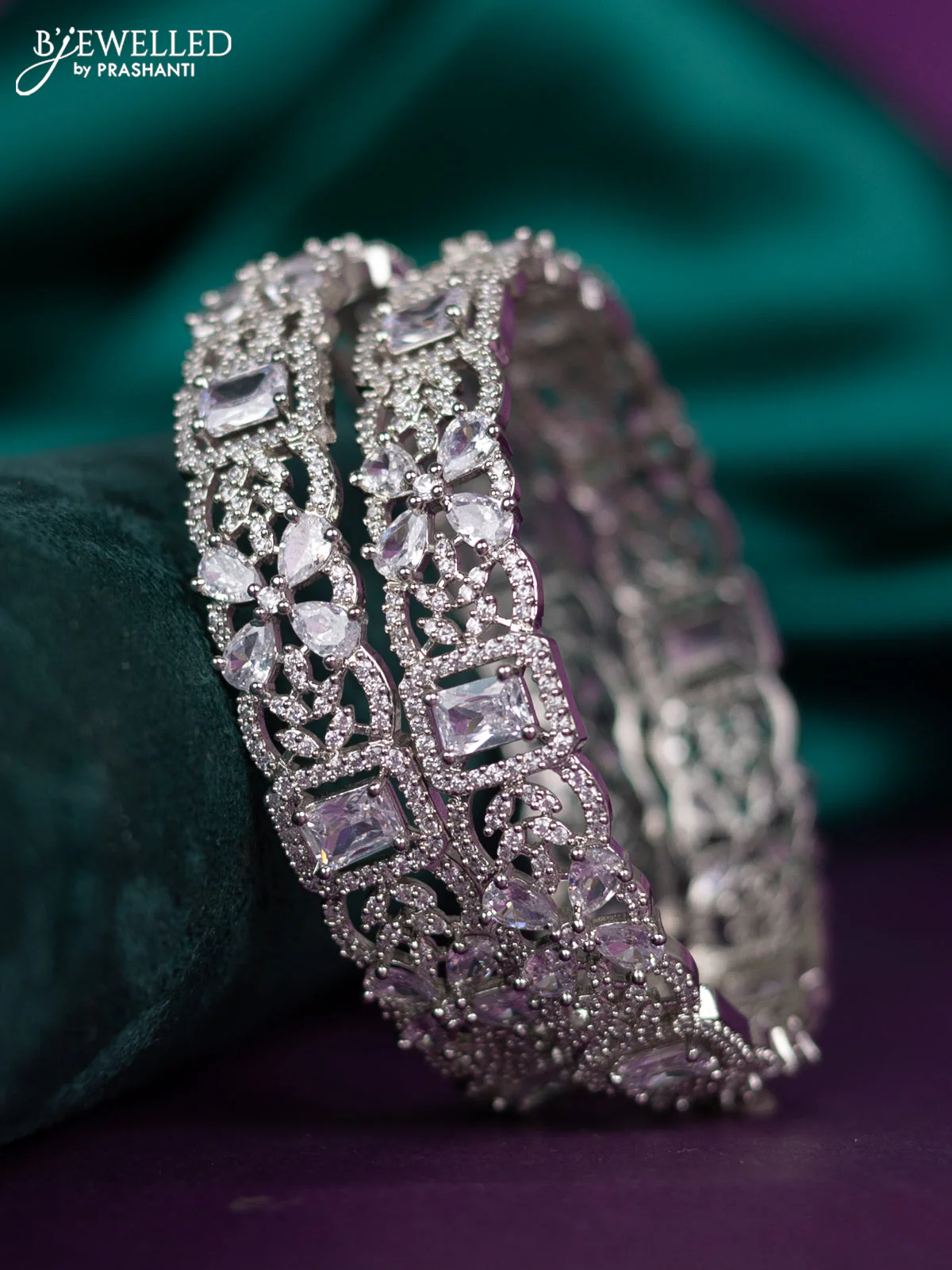zircon bangle with cz stones