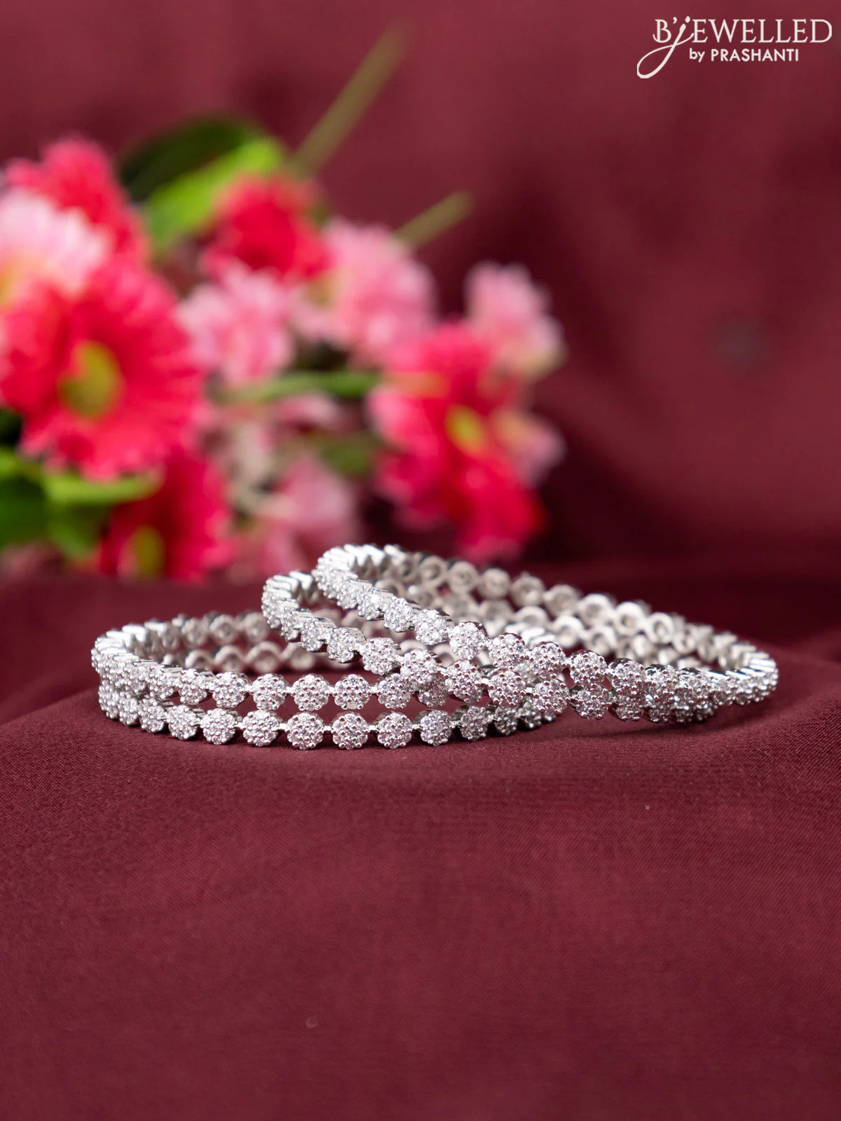 Zircon bangle with cz stones