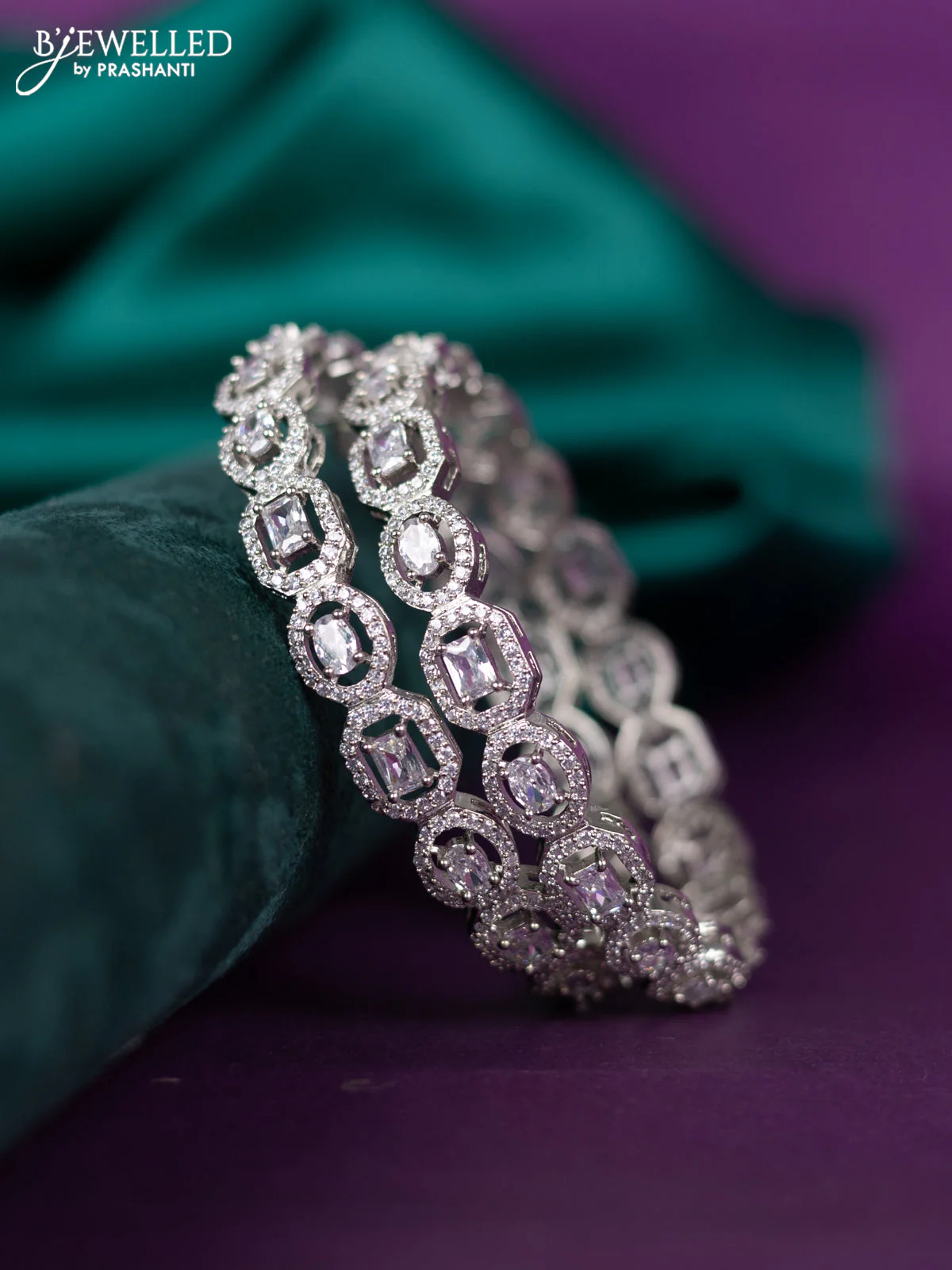 zircon bangle with cz stones