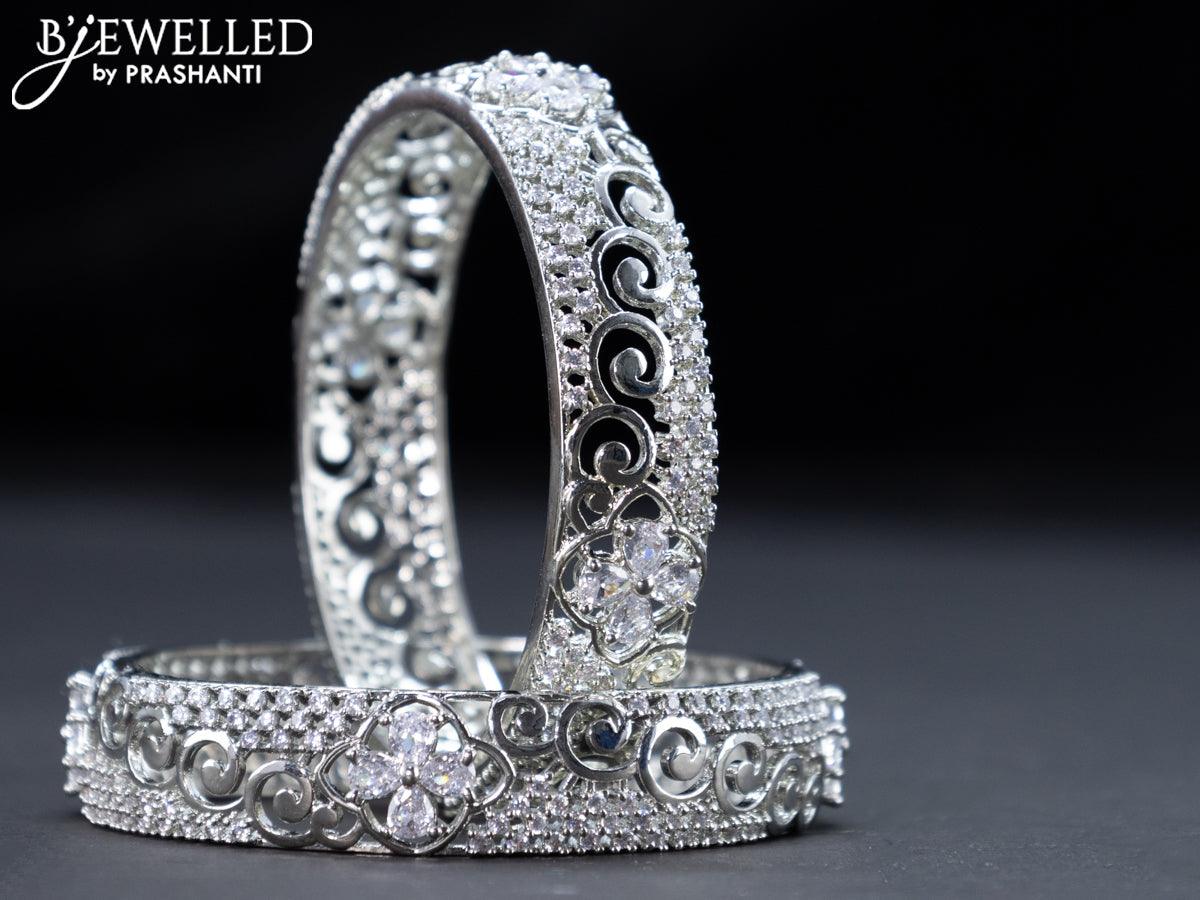 Zircon bangles with cz stones - Image 2
