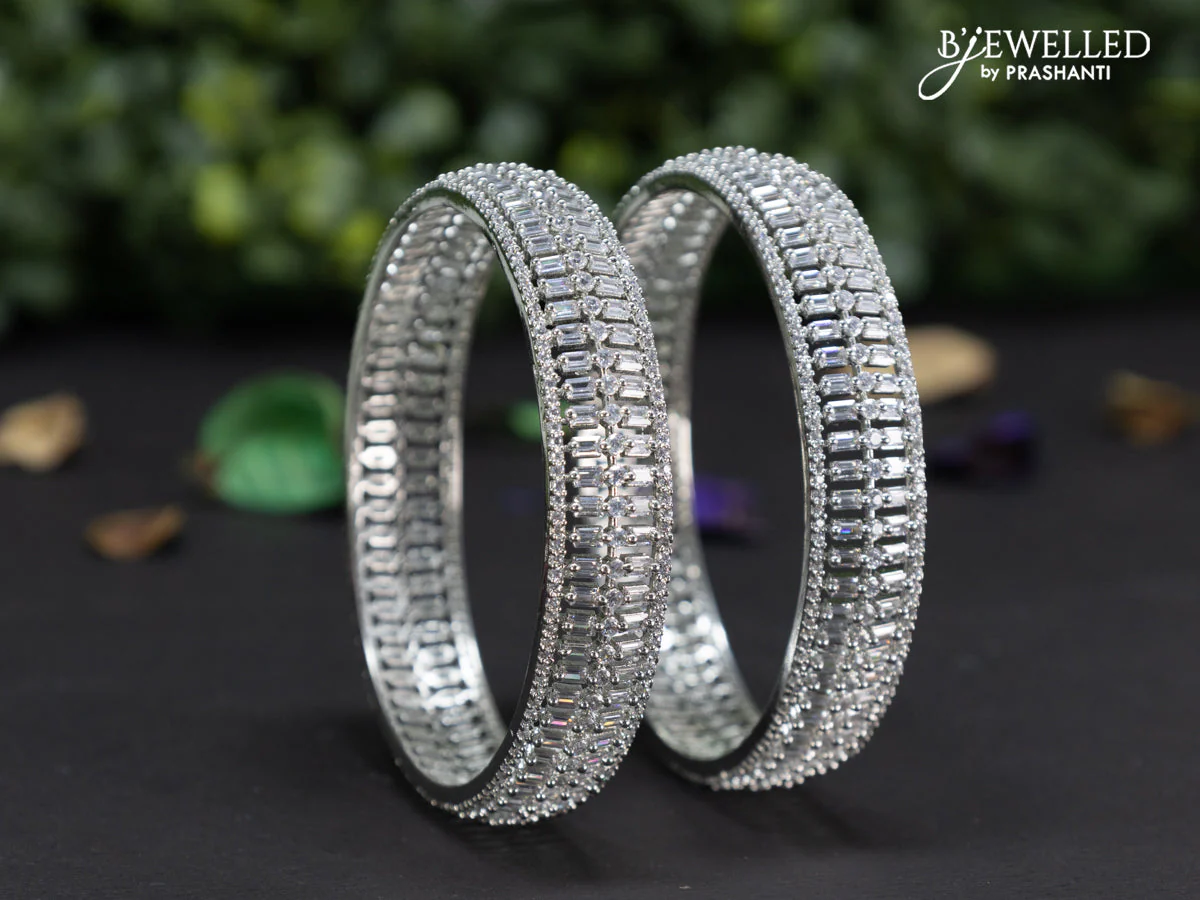 Zircon bangles with cz stones - Image 2