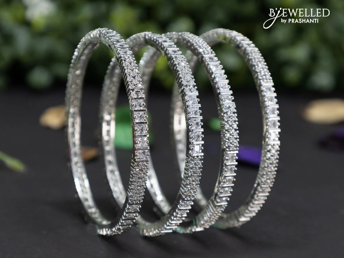Zircon bangles with cz stones - Image 2