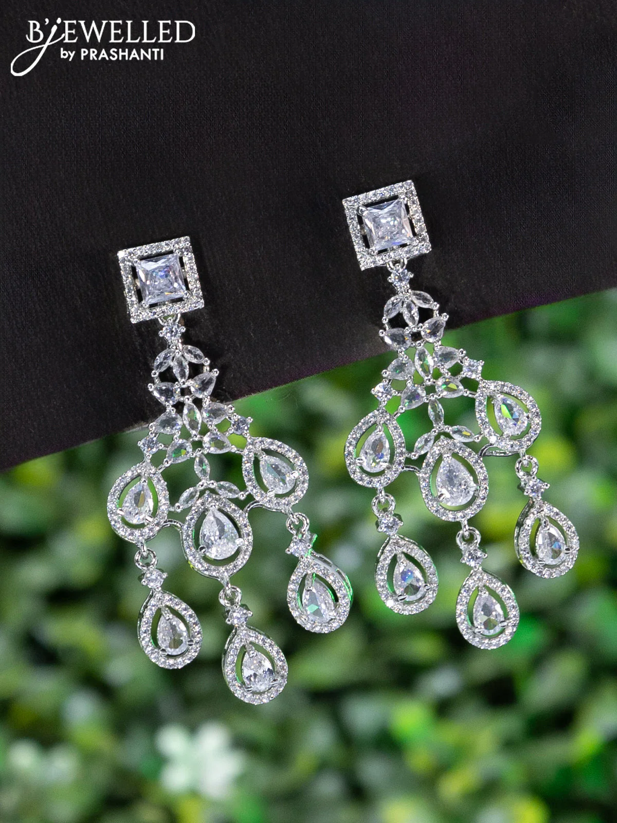 Zircon choker with cz stones and hangings - Image 2