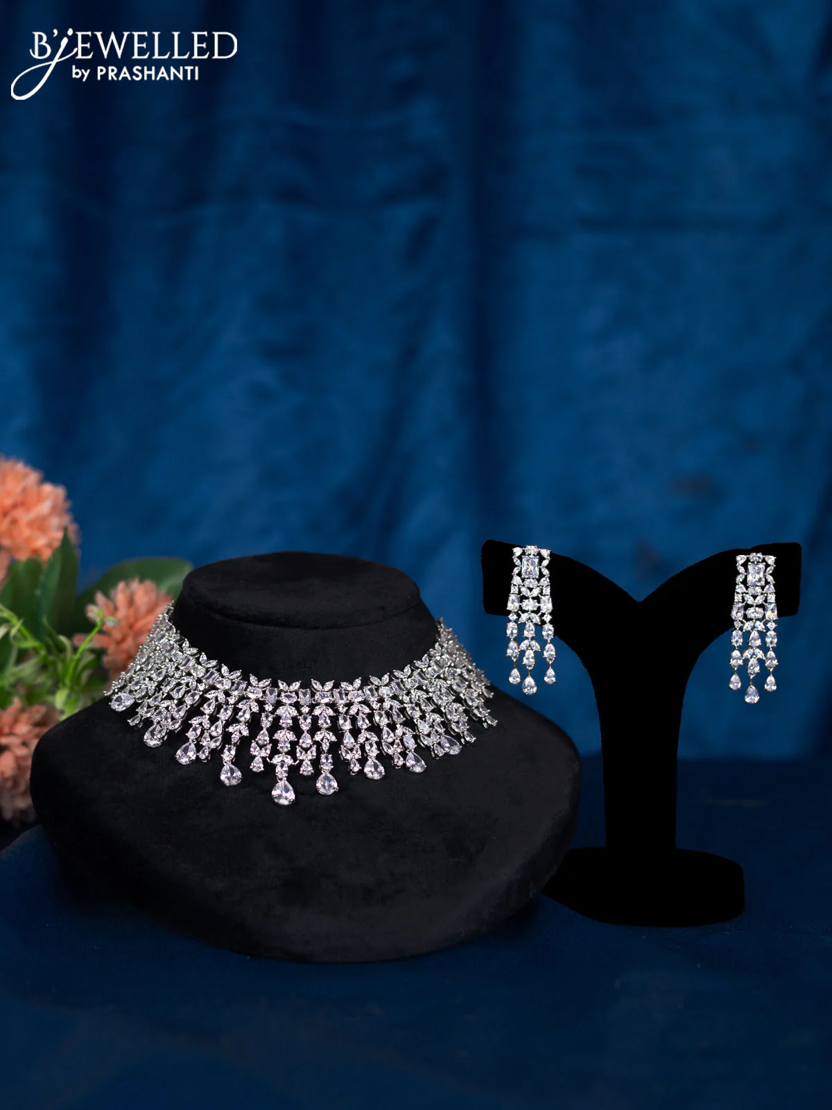 Zircon choker with cz stones