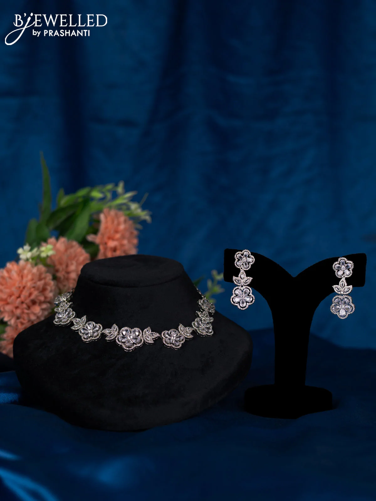 Zircon choker with cz stones