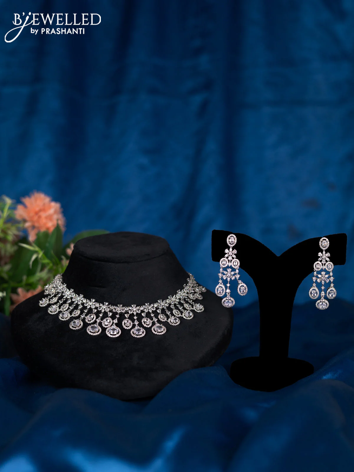 Zircon choker with cz stones