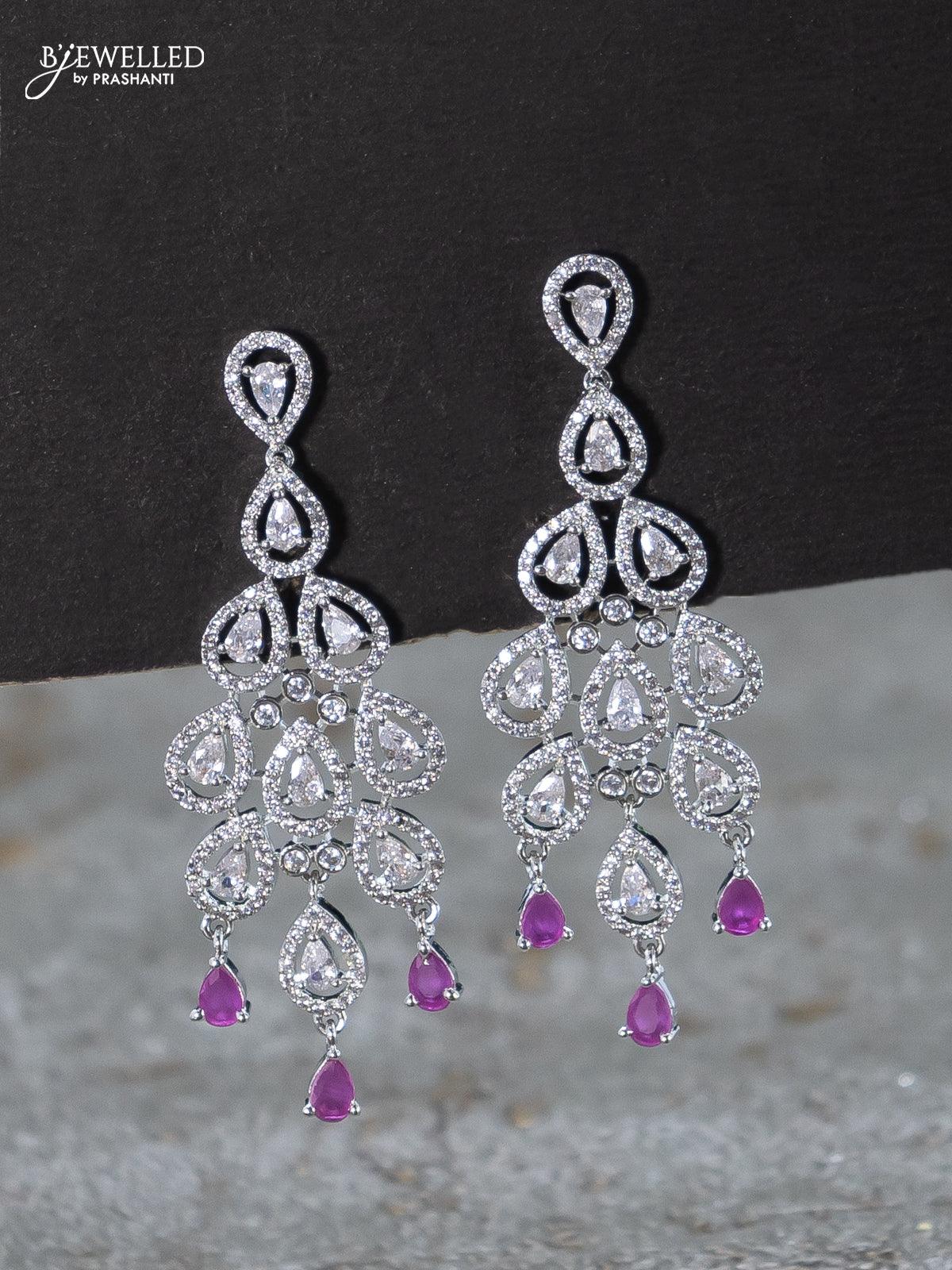 Zircon choker with ruby and cz stones - Image 2