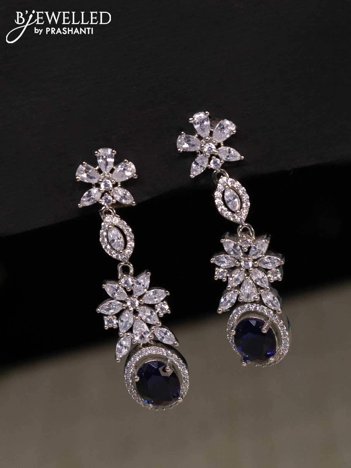 Zircon choker with sapphire and cz stones - Image 2