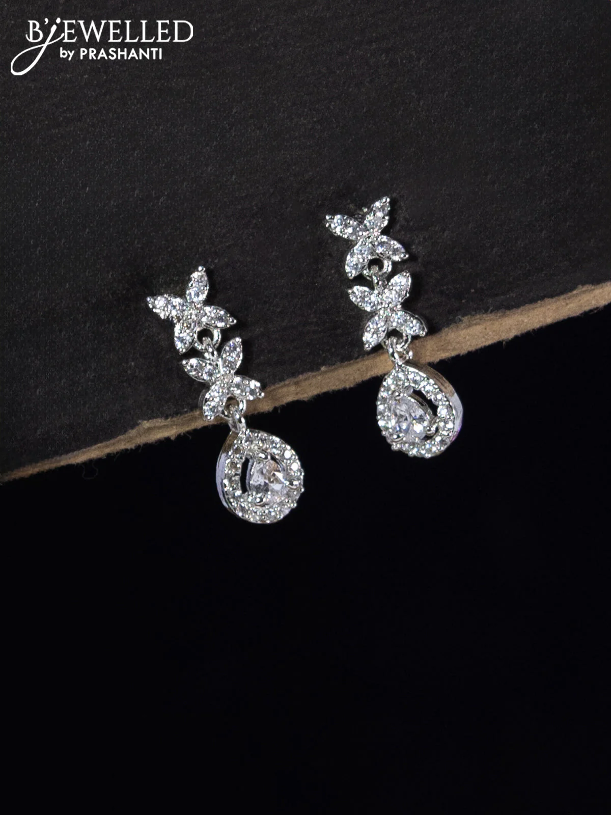 Zircon haaram with cz stones and hangings - Image 2