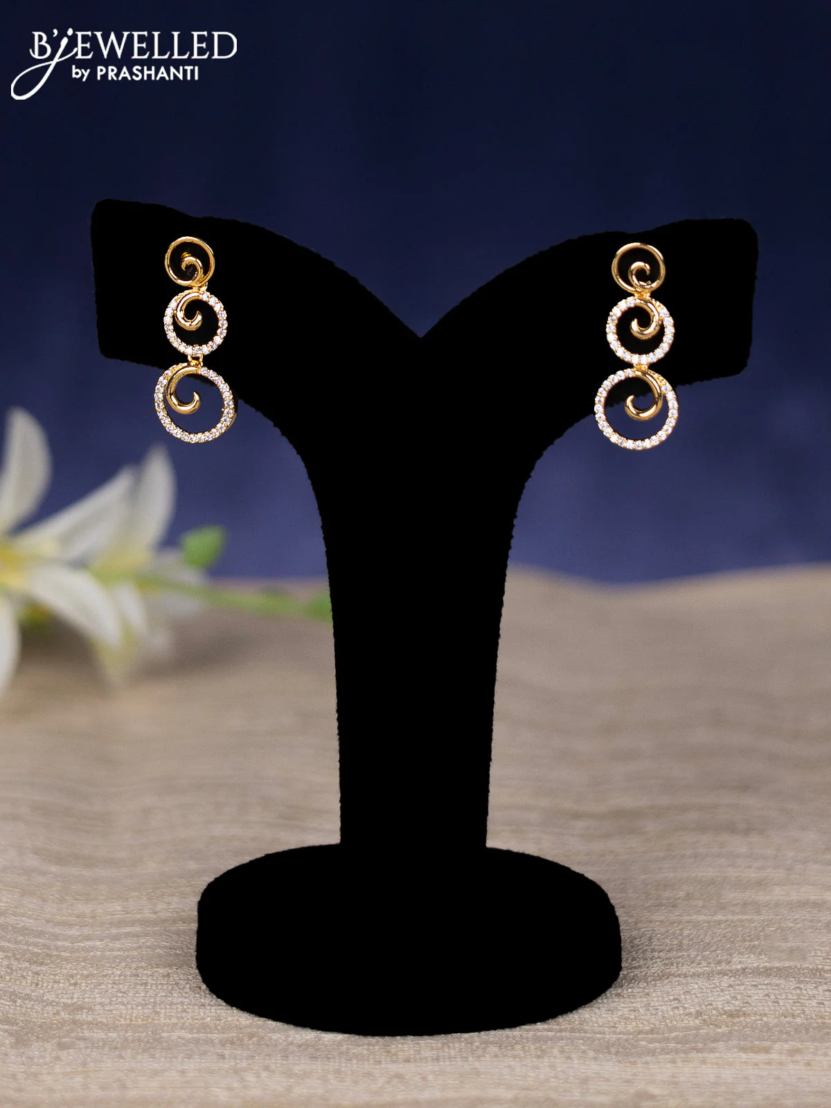 Zircon haram with cz stones in gold finish - Image 2