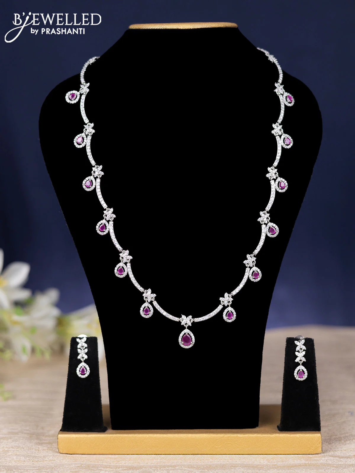 Zircon haram with ruby and cz stones