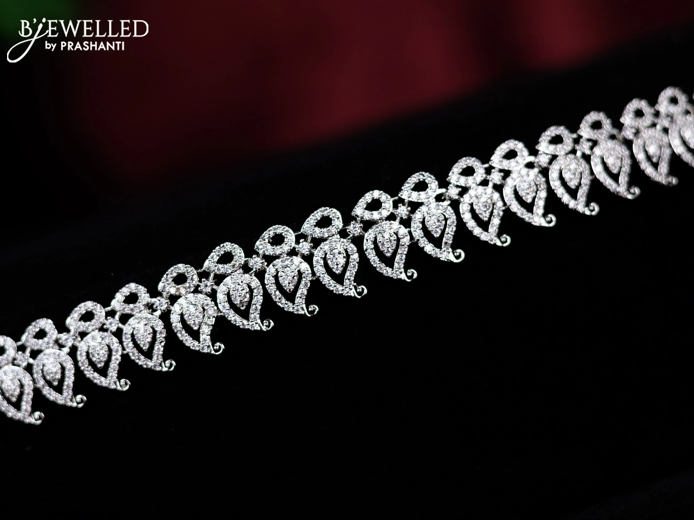 Zircon hip chain with cz stones - Image 2